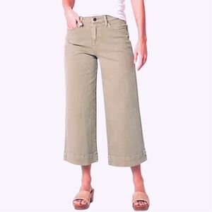 a.n.a. Size 10 Birchwood (Tan) High-Rise 5 Pocket Wide Leg Cropped Jeans NWOT